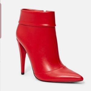 Justfab Red Keva Stiletto Bootie Sz 12